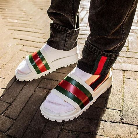 what to wear with gucci slides men|Gucci slides designs.